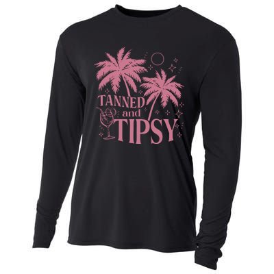 Tanned And Tipsy Beach Summer Cooling Performance Long Sleeve Crew