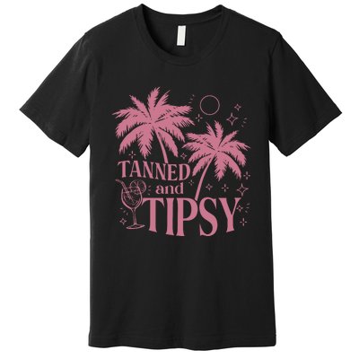 Tanned And Tipsy Beach Summer Premium T-Shirt