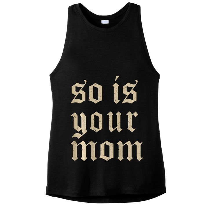 Tattoos Are Trashy So Is Your Mom Funny Tattooed Mom Vintage Ladies PosiCharge Tri-Blend Wicking Tank