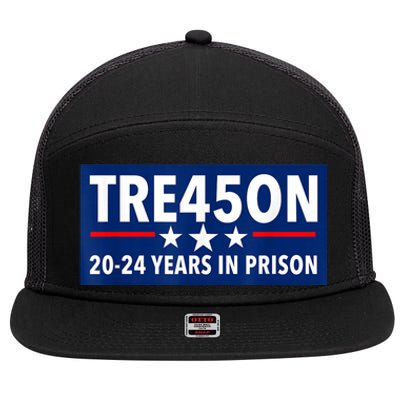 TRE45ON Anti Trump Treason 45 7 Panel Mesh Trucker Snapback Hat