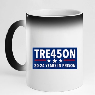 TRE45ON Anti Trump Treason 45 11oz Black Color Changing Mug