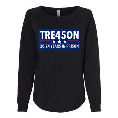 TRE45ON Anti Trump Treason 45 Womens California Wash Sweatshirt