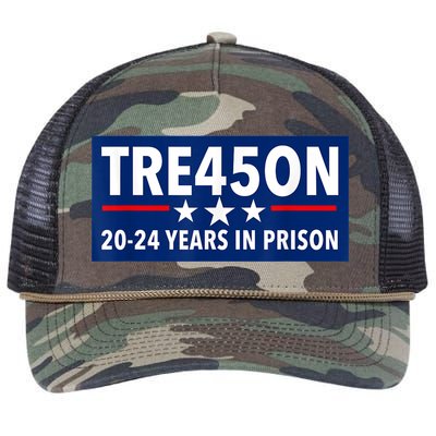 TRE45ON Anti Trump Treason 45 Retro Rope Trucker Hat Cap