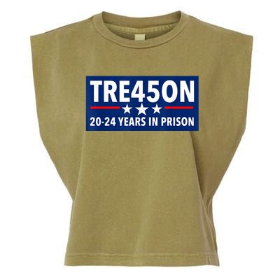 TRE45ON Anti Trump Treason 45 Garment-Dyed Women's Muscle Tee