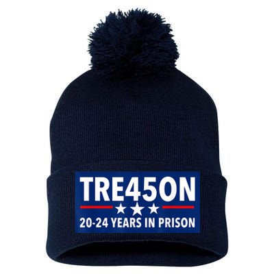 TRE45ON Anti Trump Treason 45 Pom Pom 12in Knit Beanie