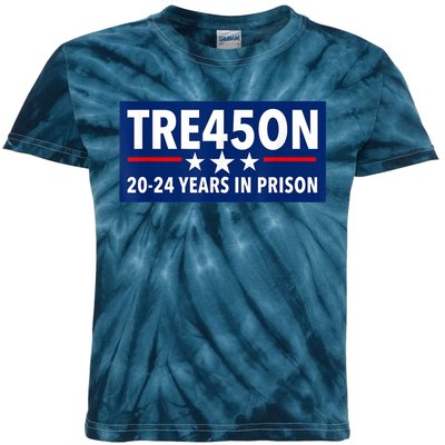 TRE45ON Anti Trump Treason 45 Kids Tie-Dye T-Shirt