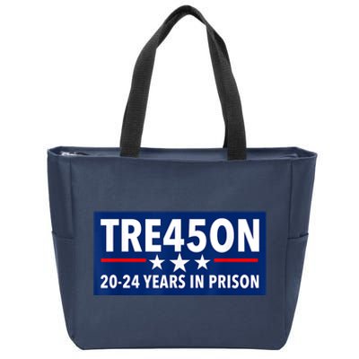 TRE45ON Anti Trump Treason 45 Zip Tote Bag