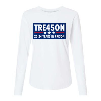 TRE45ON Anti Trump Treason 45 Womens Cotton Relaxed Long Sleeve T-Shirt