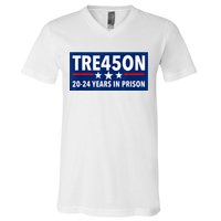 TRE45ON Anti Trump Treason 45 V-Neck T-Shirt