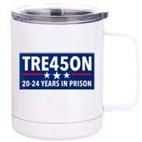 TRE45ON Anti Trump Treason 45 12 oz Stainless Steel Tumbler Cup