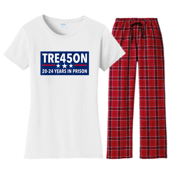 TRE45ON Anti Trump Treason 45 Women's Flannel Pajama Set