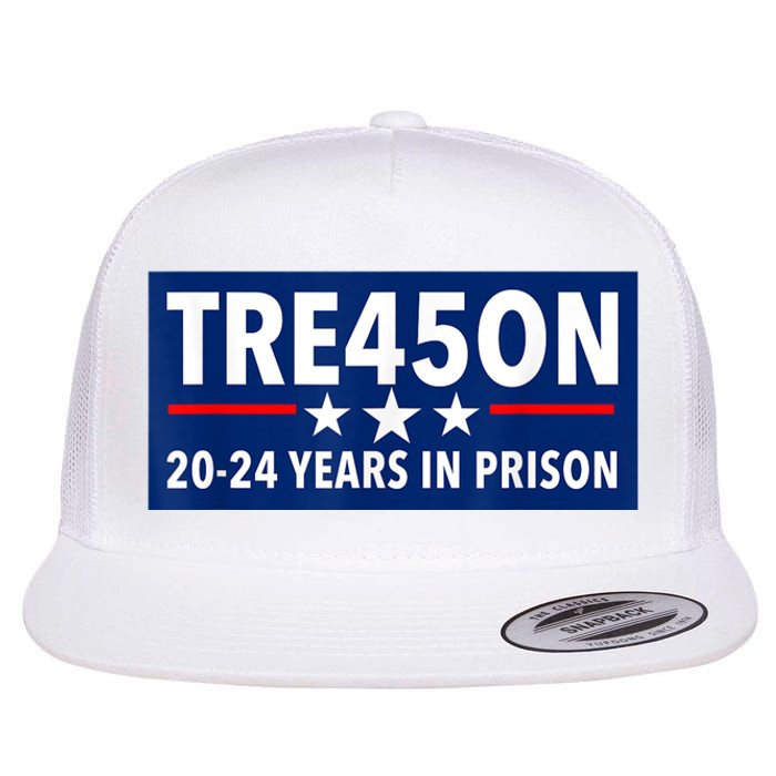 TRE45ON Anti Trump Treason 45 Flat Bill Trucker Hat