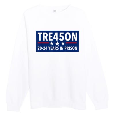 TRE45ON Anti Trump Treason 45 Premium Crewneck Sweatshirt