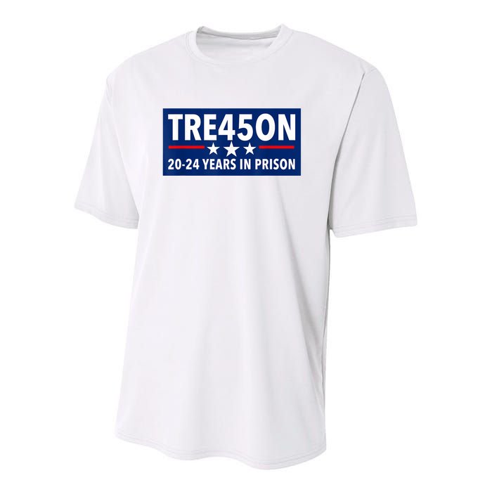 TRE45ON Anti Trump Treason 45 Youth Performance Sprint T-Shirt