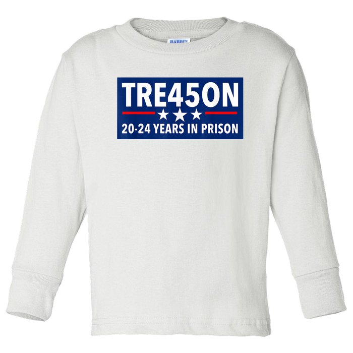 TRE45ON Anti Trump Treason 45 Toddler Long Sleeve Shirt