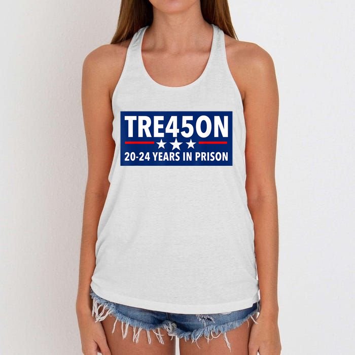 TRE45ON Anti Trump Treason 45 Women's Knotted Racerback Tank