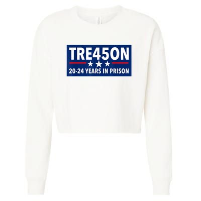 TRE45ON Anti Trump Treason 45 Cropped Pullover Crew