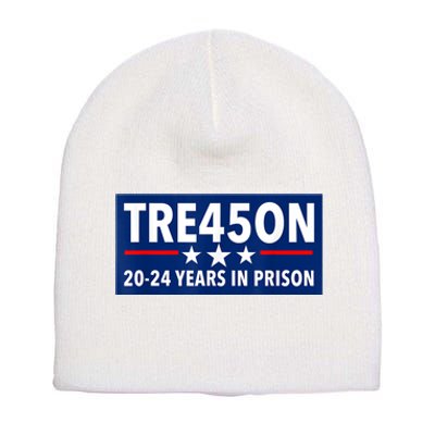 TRE45ON Anti Trump Treason 45 Short Acrylic Beanie