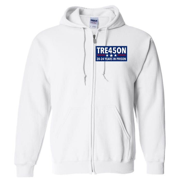 TRE45ON Anti Trump Treason 45 Full Zip Hoodie