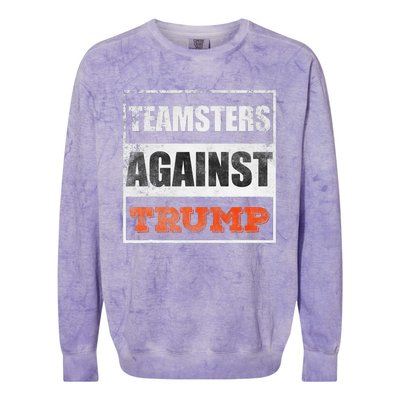 Teamsters Against Trump Colorblast Crewneck Sweatshirt