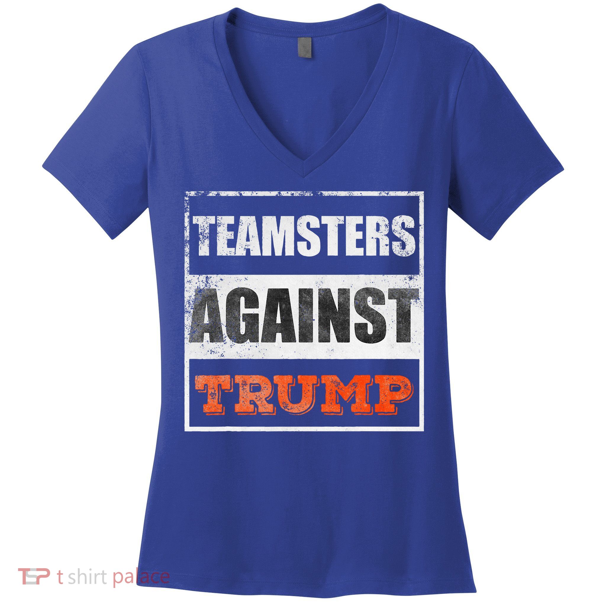 Teamsters Against Trump Women's V-Neck T-Shirt