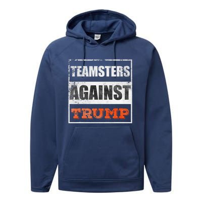 Teamsters Against Trump Performance Fleece Hoodie