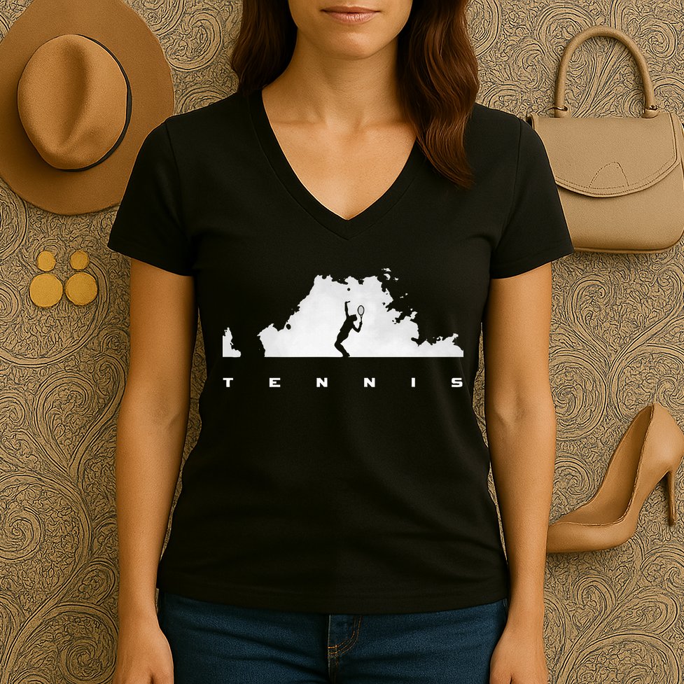 Tennis Apparel Tennis Women's V-Neck T-Shirt