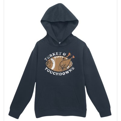 Turkey And Touchdowns Thanksgiving Football Urban Pullover Hoodie