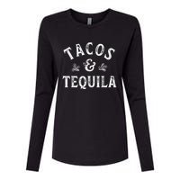 Tacos And Tequila Cinco De Mayo Mexican Drinking Womens Cotton Relaxed Long Sleeve T-Shirt