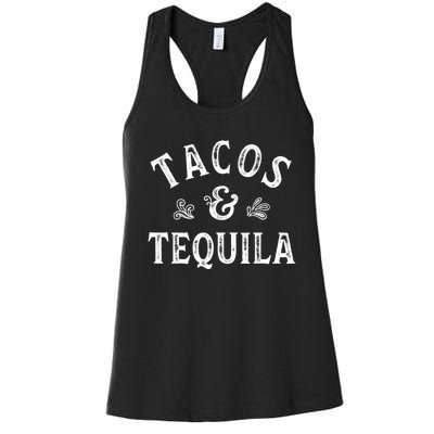 Tacos And Tequila Cinco De Mayo Mexican Drinking Women's Racerback Tank