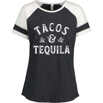 Tacos And Tequila Cinco De Mayo Mexican Drinking Enza Ladies Jersey Colorblock Tee