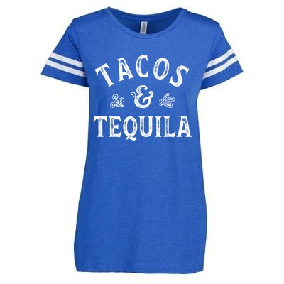 Tacos And Tequila Cinco De Mayo Mexican Drinking Enza Ladies Jersey Football T-Shirt