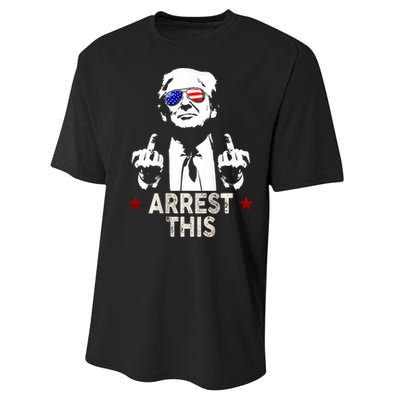 Trump Arrest This Funny Trump 2024 Performance Sprint T-Shirt