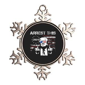 Trump Arrest This American Flag 4th Of July Metallic Star Ornament