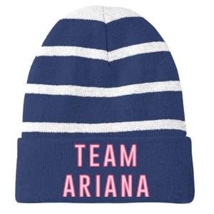 Team Ariana Striped Beanie with Solid Band