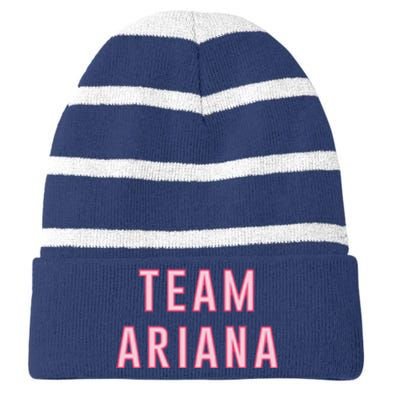 Team Ariana Striped Beanie with Solid Band