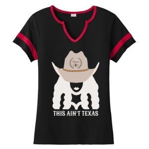 This Ain’T Texas Cowgirl Queen Bee Silhouette Texas Holdem Ladies Halftime Notch Neck Tee