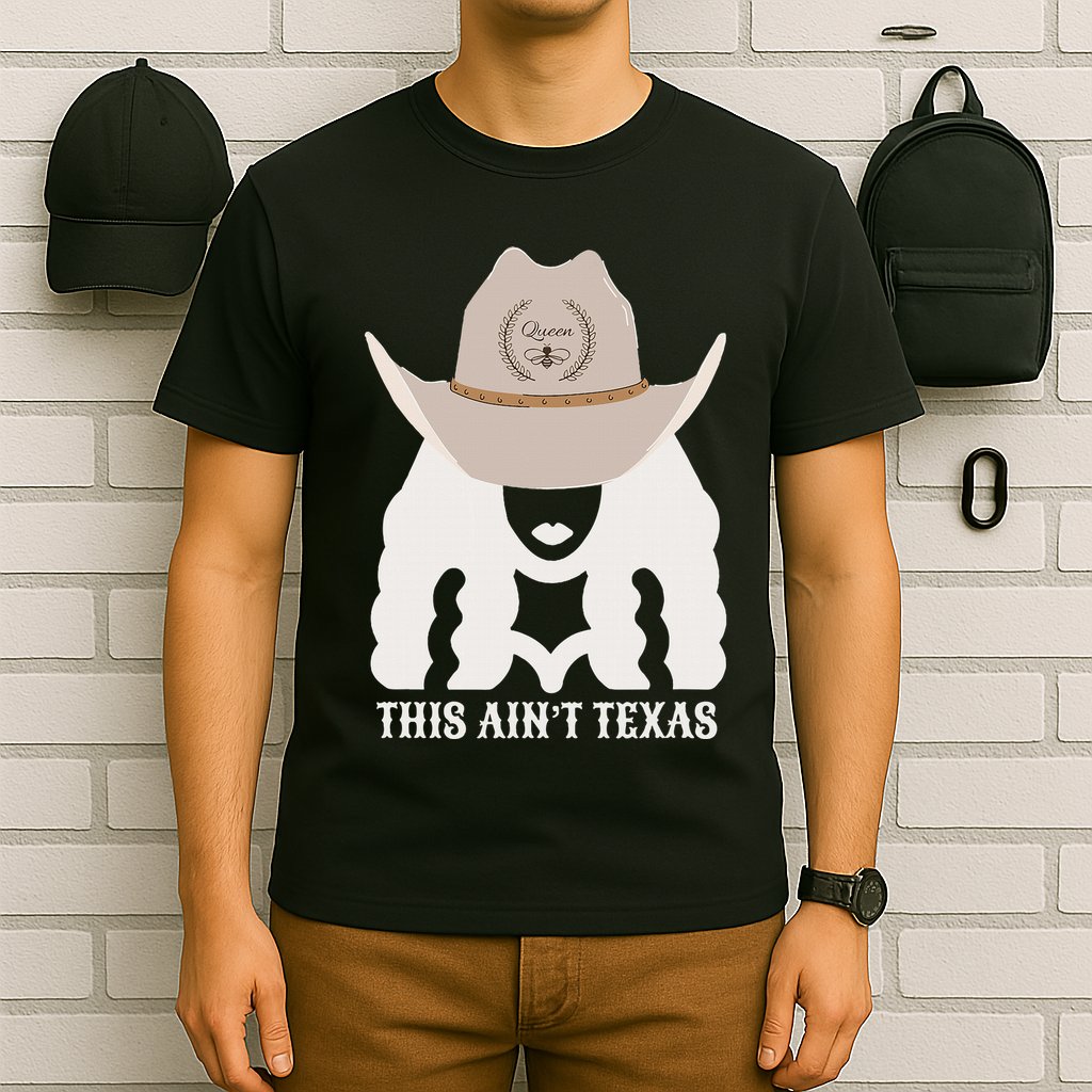 This Ain’T Texas Cowgirl Queen Bee Silhouette Texas Holdem T-Shirt
