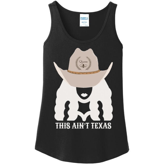 This Ain’T Texas Cowgirl Queen Bee Silhouette Texas Holdem Ladies Essential Tank