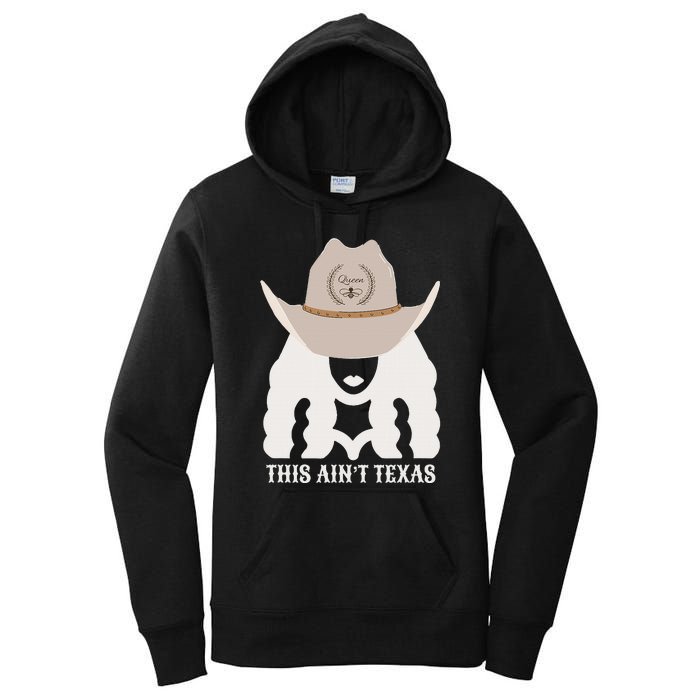 This Ain’T Texas Cowgirl Queen Bee Silhouette Texas Holdem Women's Pullover Hoodie