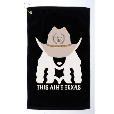 This Ain’T Texas Cowgirl Queen Bee Silhouette Texas Holdem Golf Towel