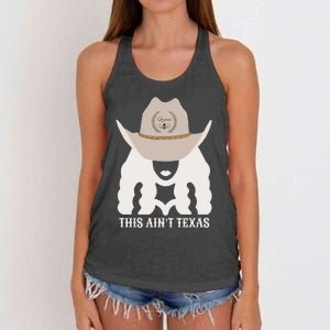 This Ain’T Texas Cowgirl Queen Bee Silhouette Texas Holdem Women's Knotted Racerback Tank