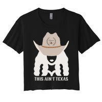 This Ain’T Texas Cowgirl Queen Bee Silhouette Texas Holdem Women's Crop Top Tee