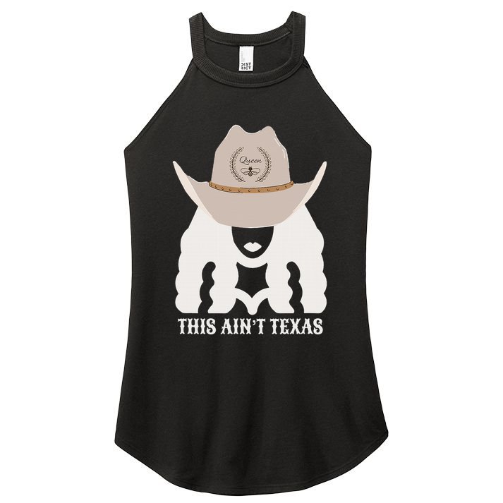 This Ain’T Texas Cowgirl Queen Bee Silhouette Texas Holdem Women's Perfect Tri Rocker Tank
