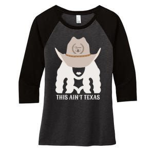 This Ain’T Texas Cowgirl Queen Bee Silhouette Texas Holdem Women's Tri-Blend 3/4-Sleeve Raglan Shirt