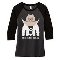 This Ain’T Texas Cowgirl Queen Bee Silhouette Texas Holdem Women's Tri-Blend 3/4-Sleeve Raglan Shirt