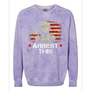 Trump Arrest This Funny Trump 2024 Convicted Felon Colorblast Crewneck Sweatshirt