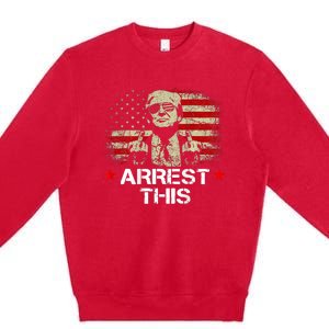 Trump Arrest This Funny Trump 2024 Convicted Felon Premium Crewneck Sweatshirt