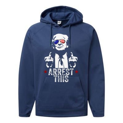 Trump Arrest ThisIM Voting For The Felon Performance Fleece Hoodie