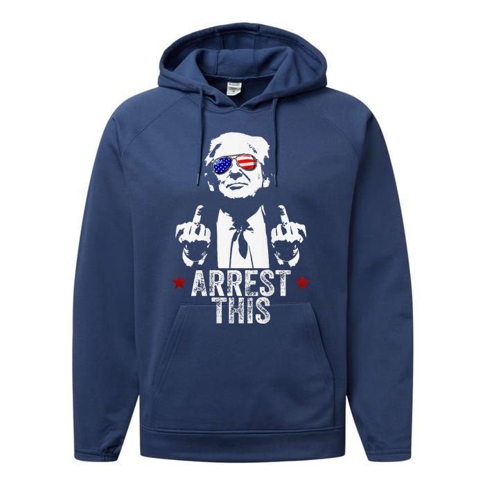 Trump Arrest ThisIM Voting For The Felon Performance Fleece Hoodie